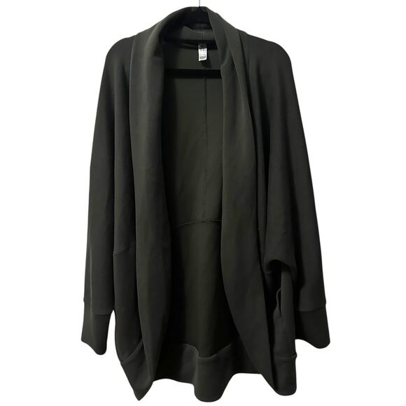 SPANX Air Essentials Cocoon Cardigan Dark Palm/Green Open Front Women's 2X/3X - Picture 1 of 8